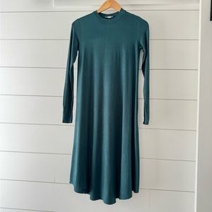 Jade green long sleeve dress
